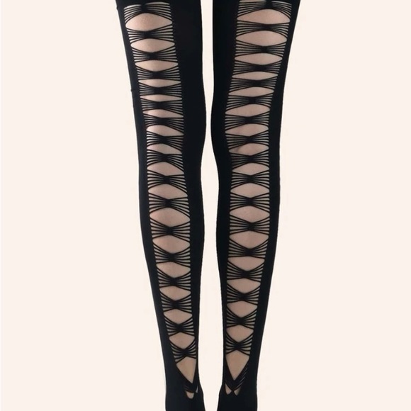 Over Kness Fancy Decorative Stockings - Picture 9 of 10